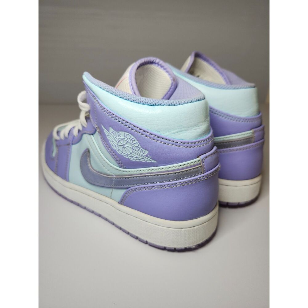 Jordan Air Jordan 1 Mid Men’s Purple Blue 9.5 Athletic Sneaker Streetwear - Picture 13 of 16
